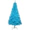 7ft. Pre-Lit Medium Sky Blue Pine Artificial Christmas Tree, Clear Lights